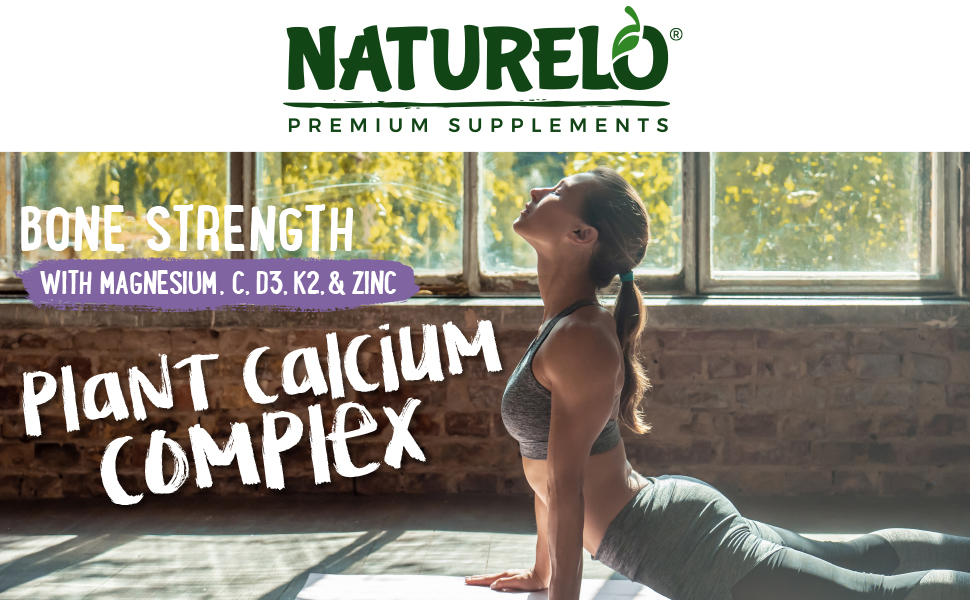 Naturelo, Bone Strength, whole food, multivitamin, Calcium, Vitamin D3, Magnesium, Vitamin C, Zinc
