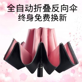 Automatic reverse folding umbrella