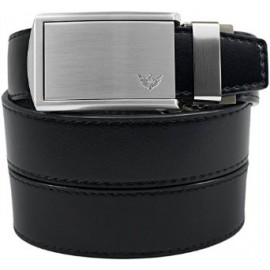 SlideBelts Winged Silver Leather Ratchet Belt