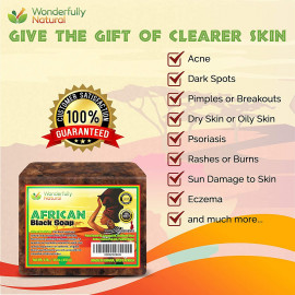 Wonderfully Natural African Black Soap Acne Treatment 