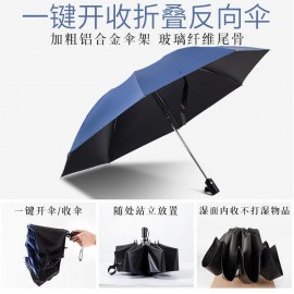 Automatic reverse folding umbrella