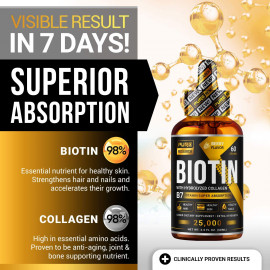 PURE RESEARCH Biotin & Collagen Hair Growth Liquid Drops