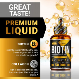 PURE RESEARCH Liquid Biotin Collagen Hair Growth Drops