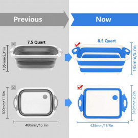 QiMH Collapsible Cutting Board and Colander